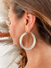 Simple Silver Matte Hoops